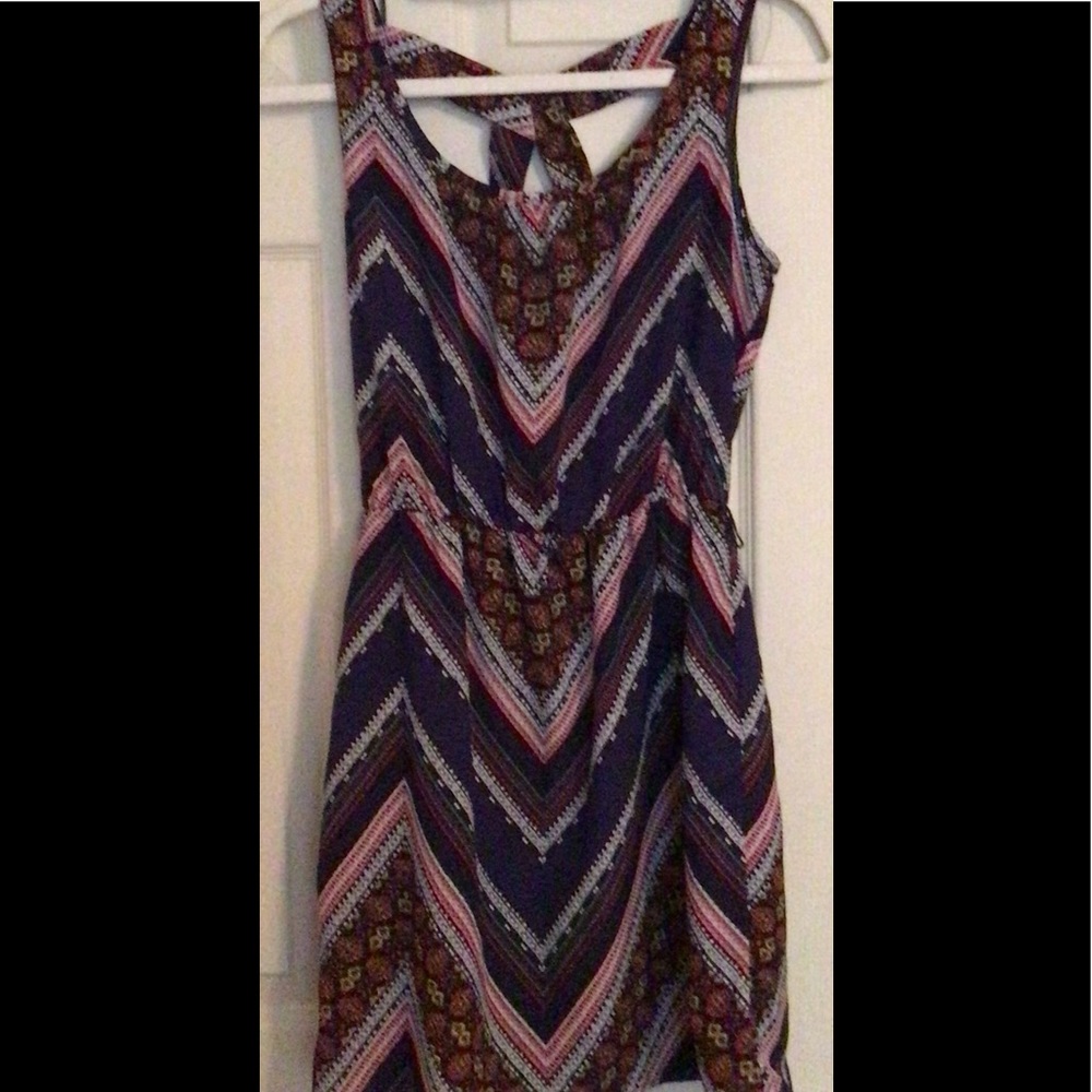 Charlotte Russe Navy Printed Dress